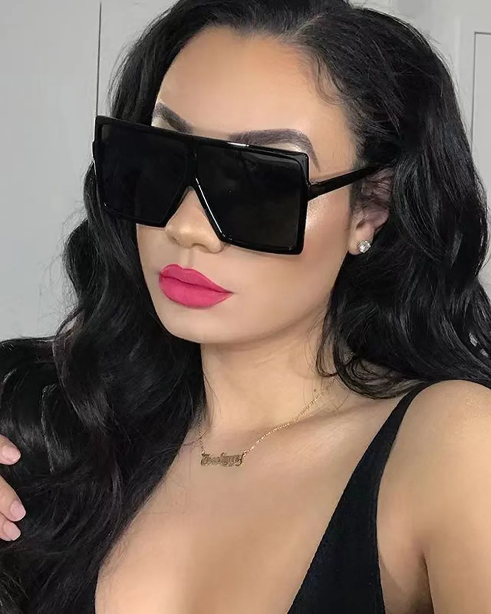 Big black shop square sunglasses