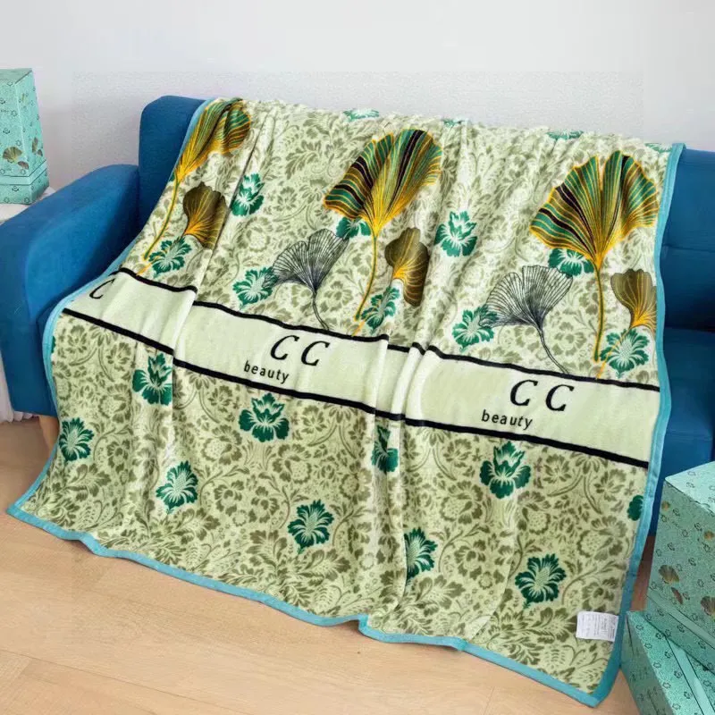 Дизайнерское брендовое одеяло, классический кондиционер, теплая автомобильная ванна, одеяла с буквами G, мягкие зимние флисовые шаль, домашние зеленые одеяла