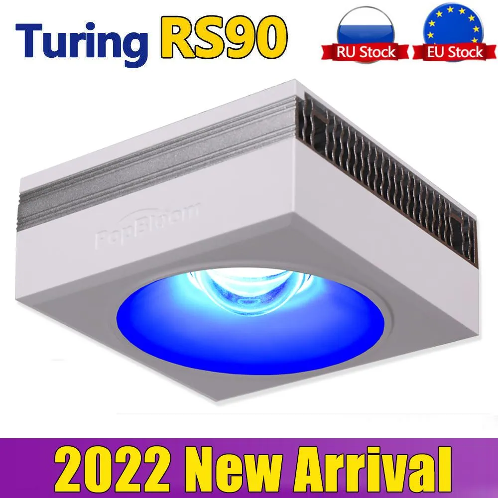 Oświetlenie Popbloom LED Aquarium Light Rafa Lekkie Zbiornik Aquarium Saltwater Coral Coral Reef Rosnąca morska woda morska lampa zbiornika akwariowego Turing RS90