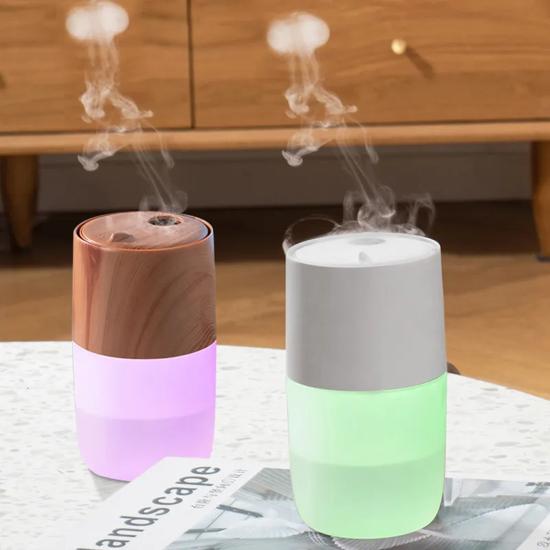 Humidificateurs Jellyfish Mini humidificateur d'air pour la maison 350ML USB Diffuseurs d'air portables Humidificateur électrique à ultrasons Diffuseur LED Veilleuse 230427