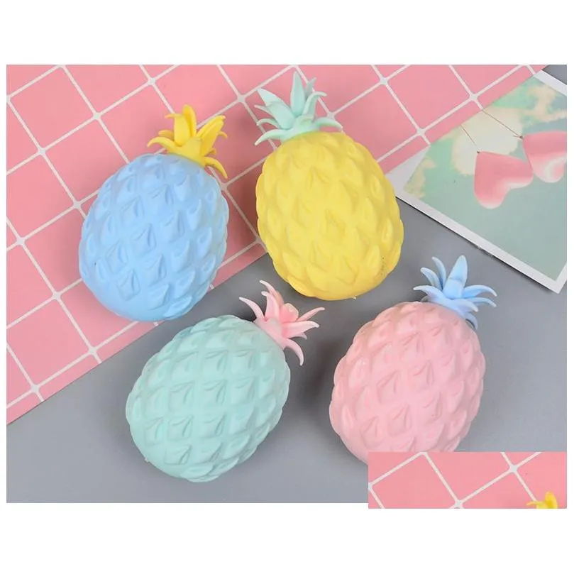 Decompression Toy 10Cm Cute Large Pineapple Squeeze Toy Anti Grape Ball Funny Gadget Vent Decompression Fidget Toys Autism Hand Wrist Dhlog