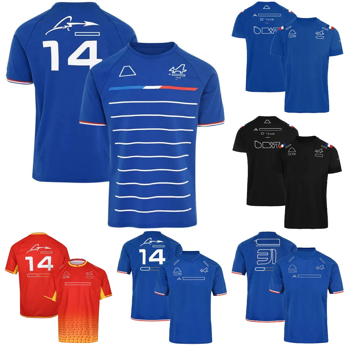 Summer F1 Herr-T-shirt Formel 1 Team överdimensionerade racing T-shirt utomhus sport avslappnad korta ärmar snabb torr plus size jersey toppar