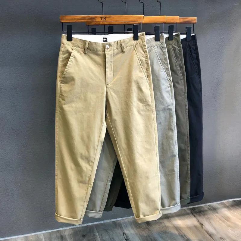 Jeans pour hommes coupe ajustée petit Tube droit mode pantalons courts été décontracté ample neuf points Cargo