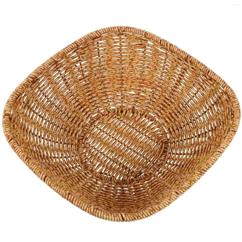 Dinnerware Sets Imitation Rattan Woven Basket Baskets Storage Tray Pallet Tabletop Bread Desktop Serving Fruit Dish Snack Creative