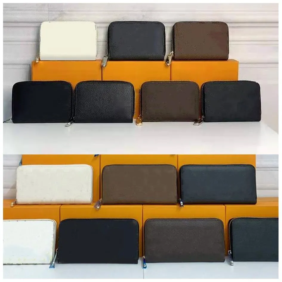 original box brand designer women wallets Top quality purses pu leather classic style multicolor Mmen short wallet Card holder Hol193B