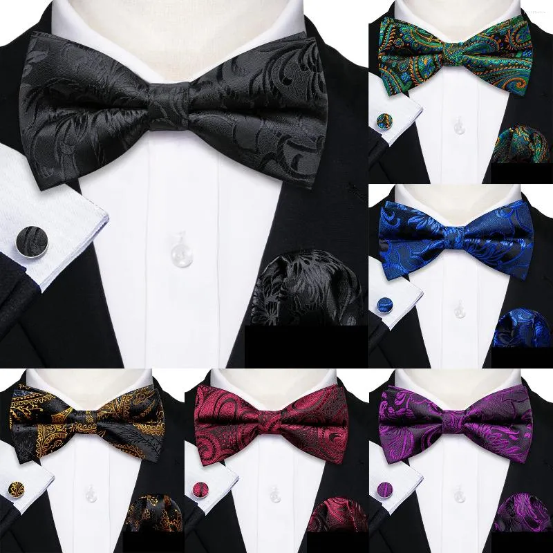 蝶ネクタイブランドシルクメンタイセットセットセットセットbutterfly knot bowtie hanky cufflind