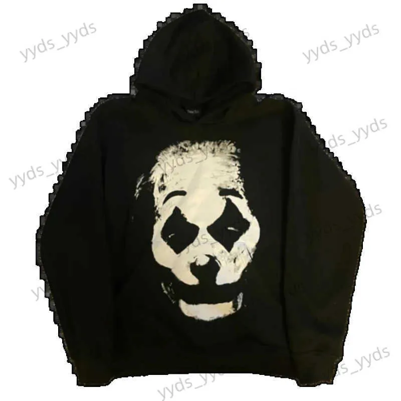 Men's Hoodies Sweatshirts Harajuku hip-hop clown pattern printed oversized hoodie for men 2023 autumn and winter gothic punk y2k baggy pullover hoodie men T231127