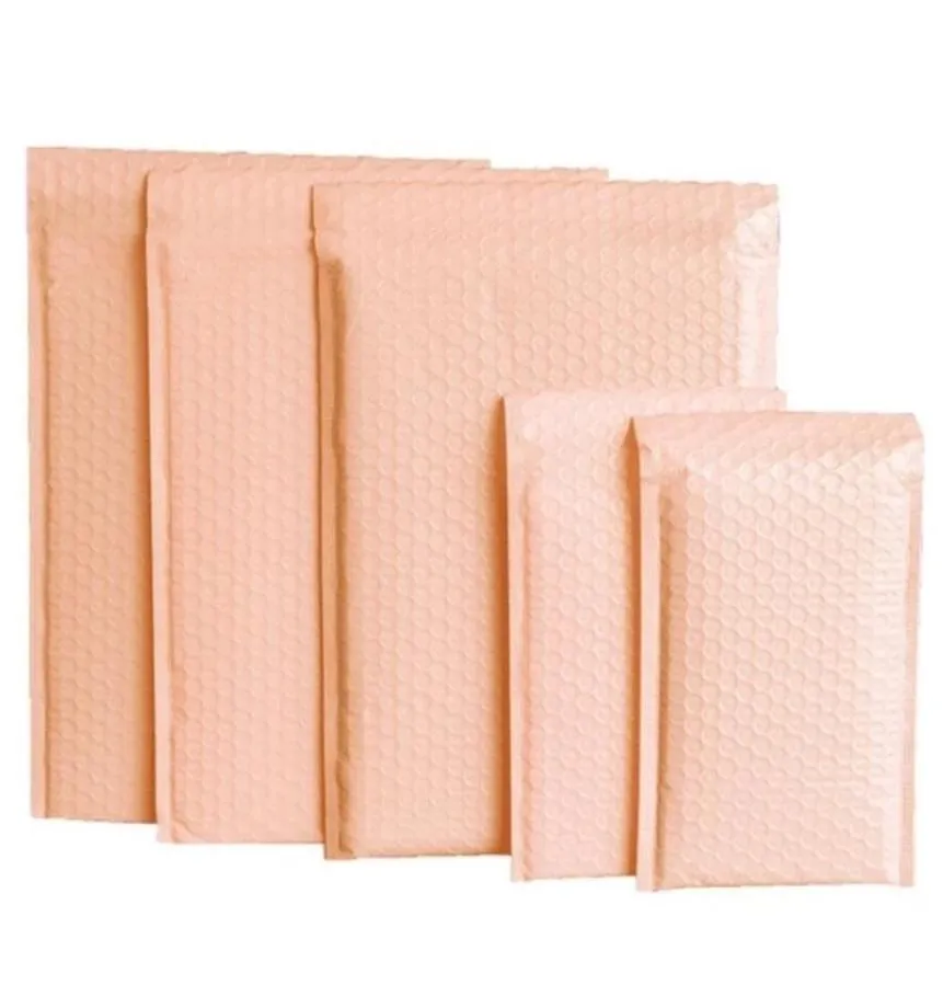 50 Stuks Roze Poly Bubble Mailers Gevoerde Enveloppen Bulk Gevoerd Wrap Polymailer Zakken Voor Verpakking Maile Self Seal 2204273684223