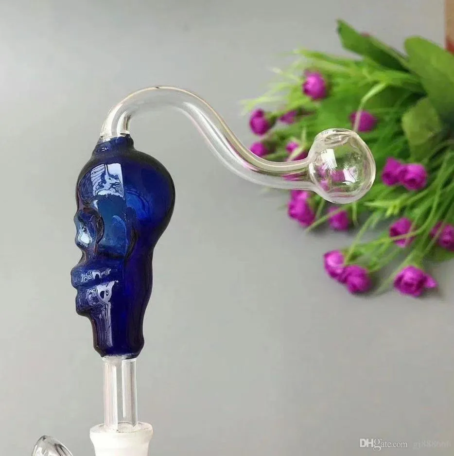 Glasrör rökning tillverkar handblåst vattenpipa färgad skelett glaspanna