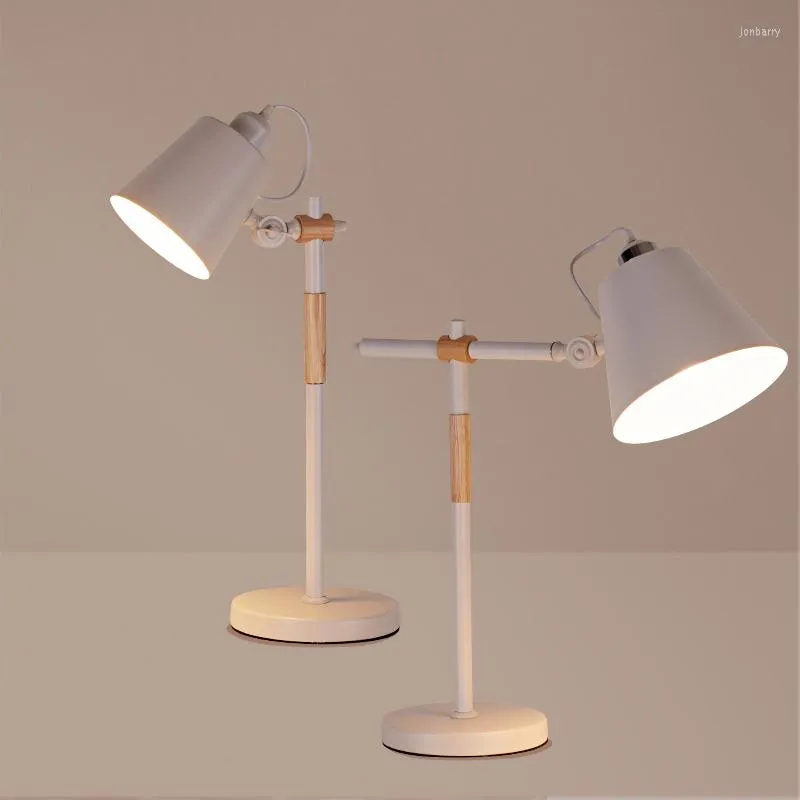 Tischlampen Nordic Lese Schreibtischlampe Studie Augenschutz Licht Holz LED Wohnzimmer Schlafzimmer Nachttischlampen