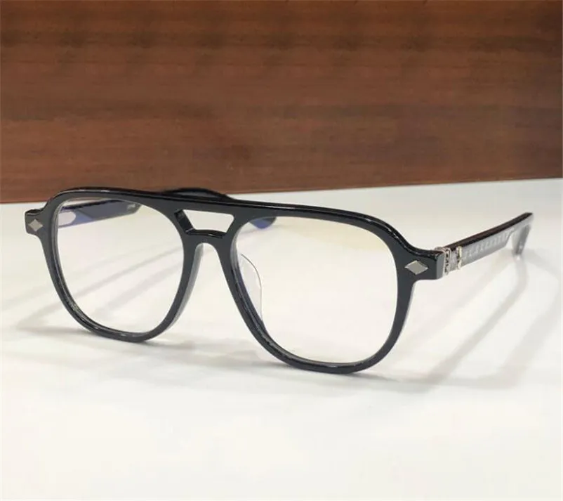 Ny modedesignpilot Optisk glasögon 8167 Utsökt acetatram Retroform Enkel och populär stil med låda kan göra receptbelagda linser