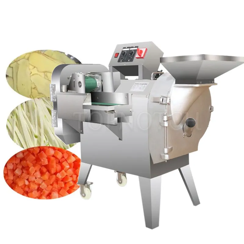 Commerciële Dubbele Hoofd Wortel Dicer Kool Shredder Aardappel Snijmachine Groentesnijmachine