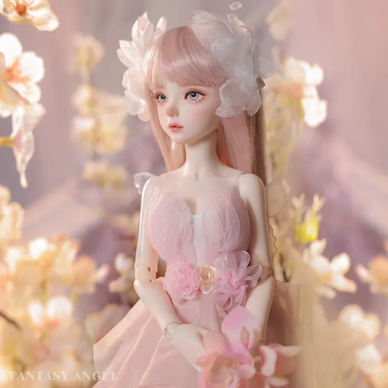 Dolls Design Maureen BJD 14 LDS Cai Body Pink Flower Fairy Fullset Ball Jointed Resin Gift Girls Romatic 230427