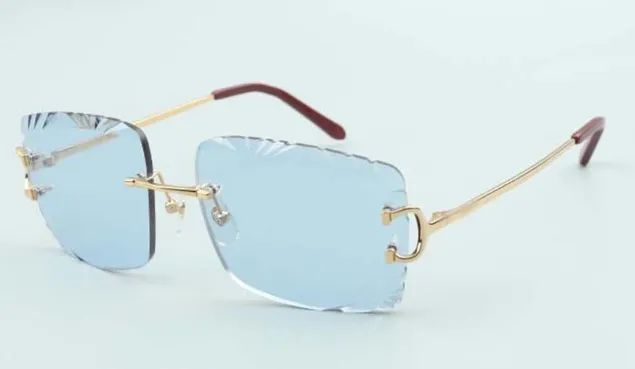큰 C 템플과 mm 컷 렌즈가있는 금속 발톱 선글라스