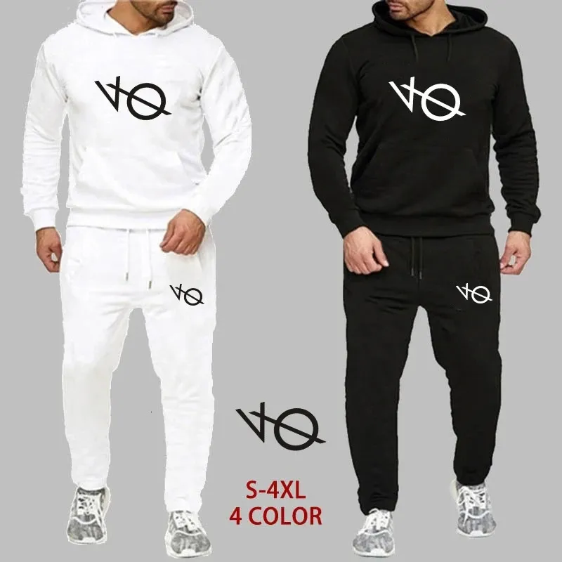 Men's Tracksuits Fashion Hoodies Suit Mens Womens Jogging Hoodie Sweatpants Set Pullover Sports Tracksuit S-4XL 231127