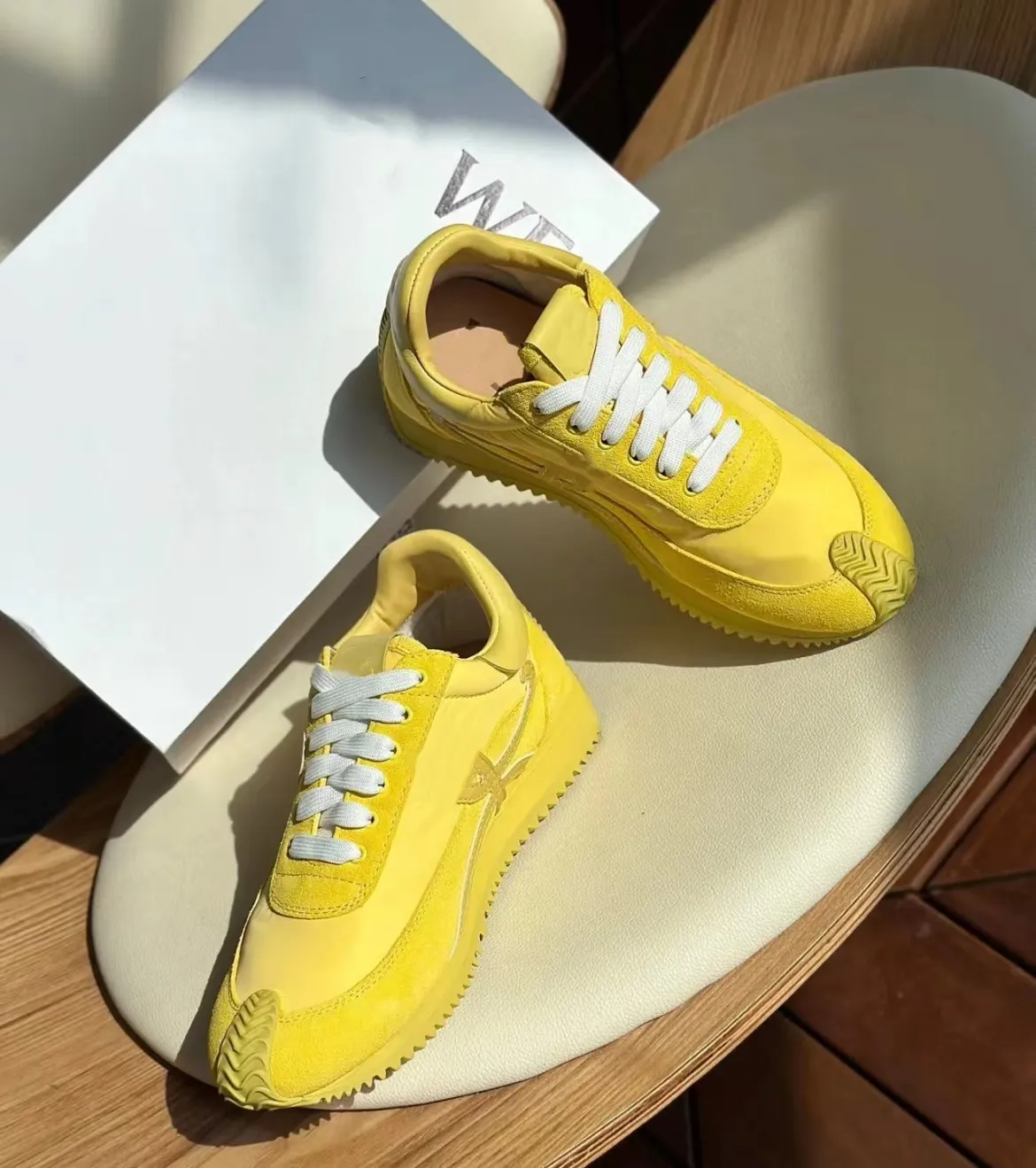 Aeyde DANIELLEZEBRAPONYHAIRCREAMY 関税送料込 DHgate.com:Honey Rubber Wave Sole Retro Trainer Sneakers