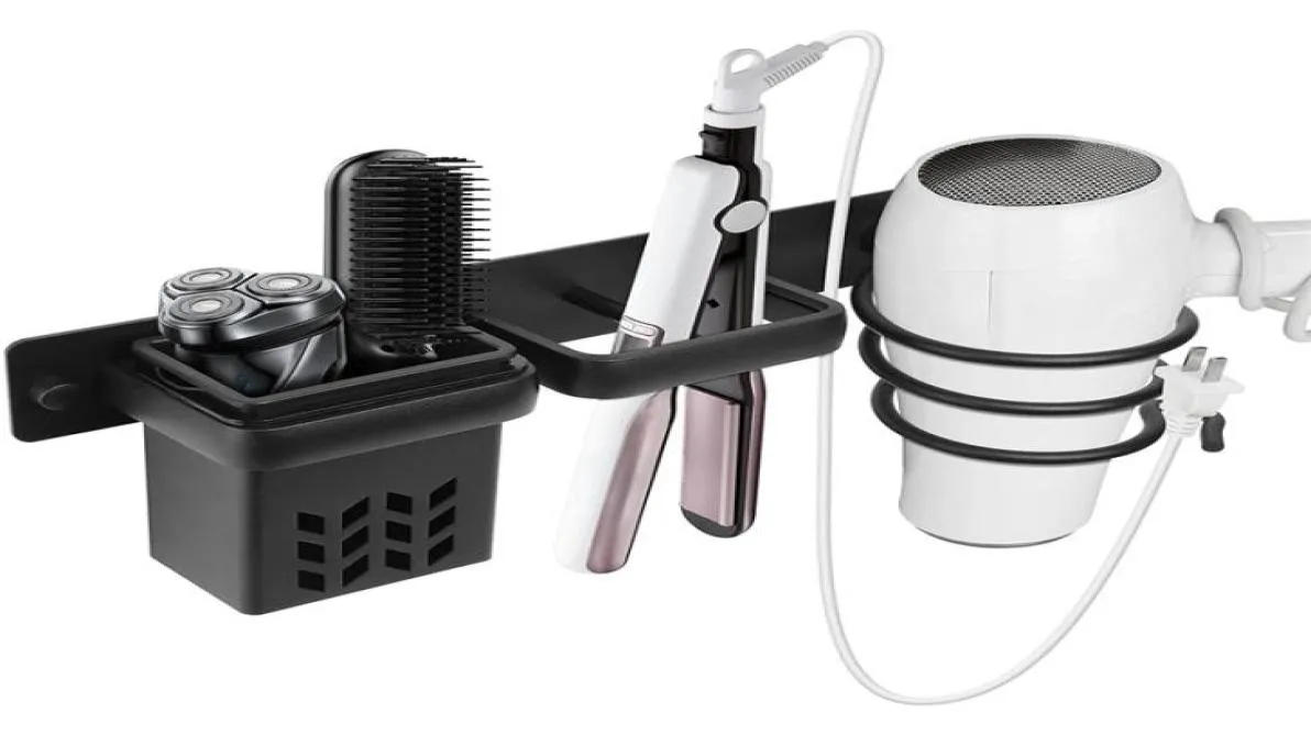 Wallmounted Hair Dryer Holder Bathroom Care Tool Storage Box Multifunctional Spacesaving Space Saving 2202169571378