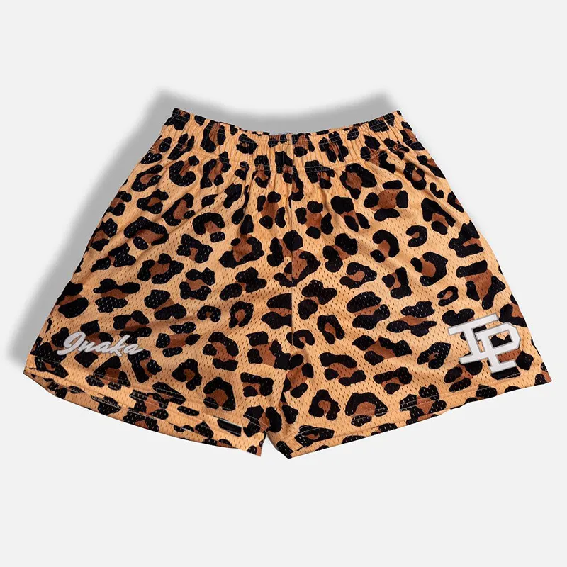 American Inaka Summer Summer Straight Breathable Leopard Print Men Plus Tamas Shorts