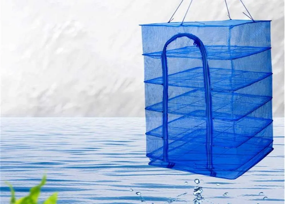 Foldable 4 Layers Drying Fishing Net Hanging Vegetable Fish Dishes Dryer Bag Hanger Fish Fishing Flowers Buds Plants Organizer 2116533938