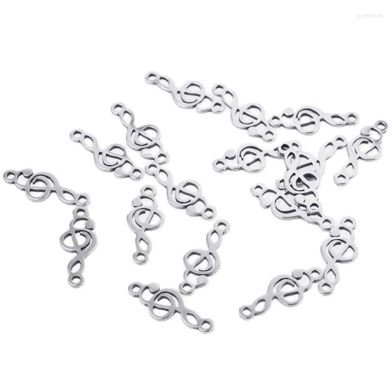 Breloques 10-50pcs breloque Note de musique pour la fabrication de bijoux pendentifs couleur argent Antique bricolage boucles d'oreilles faites à la main porte-clés en vrac