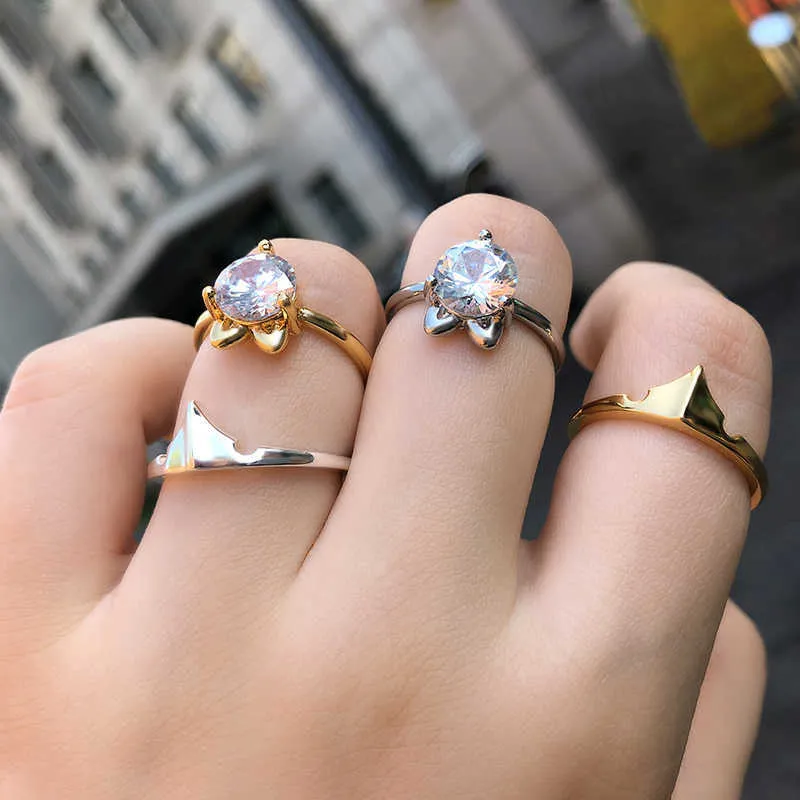 Band Rings Hot Sale Crown Ring Fashion Stainless Steel Finger Accessories Party Banquet Girl Bridesmaid Jewelry Gifts Dropshipping Item AA230426