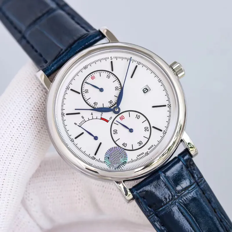 IWC Zegarki męskie Wysokiej jakości Najpiękniejsza długa faza księżyca Ekspert Low Sapphire Opcjonalny stalowy zespół Business Casual Eleganckie i luksusowe zegarki