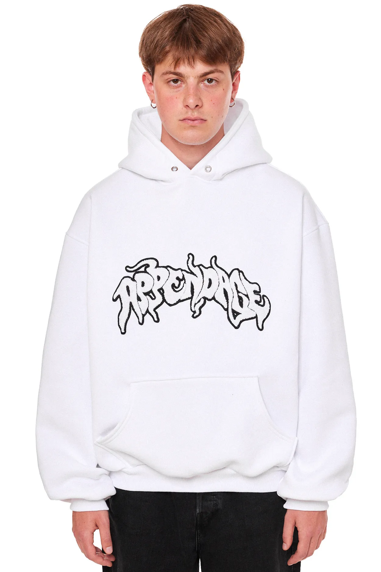 Streetwear Harajuku Oversized Zip Up Hoodie: Womens Embroidered