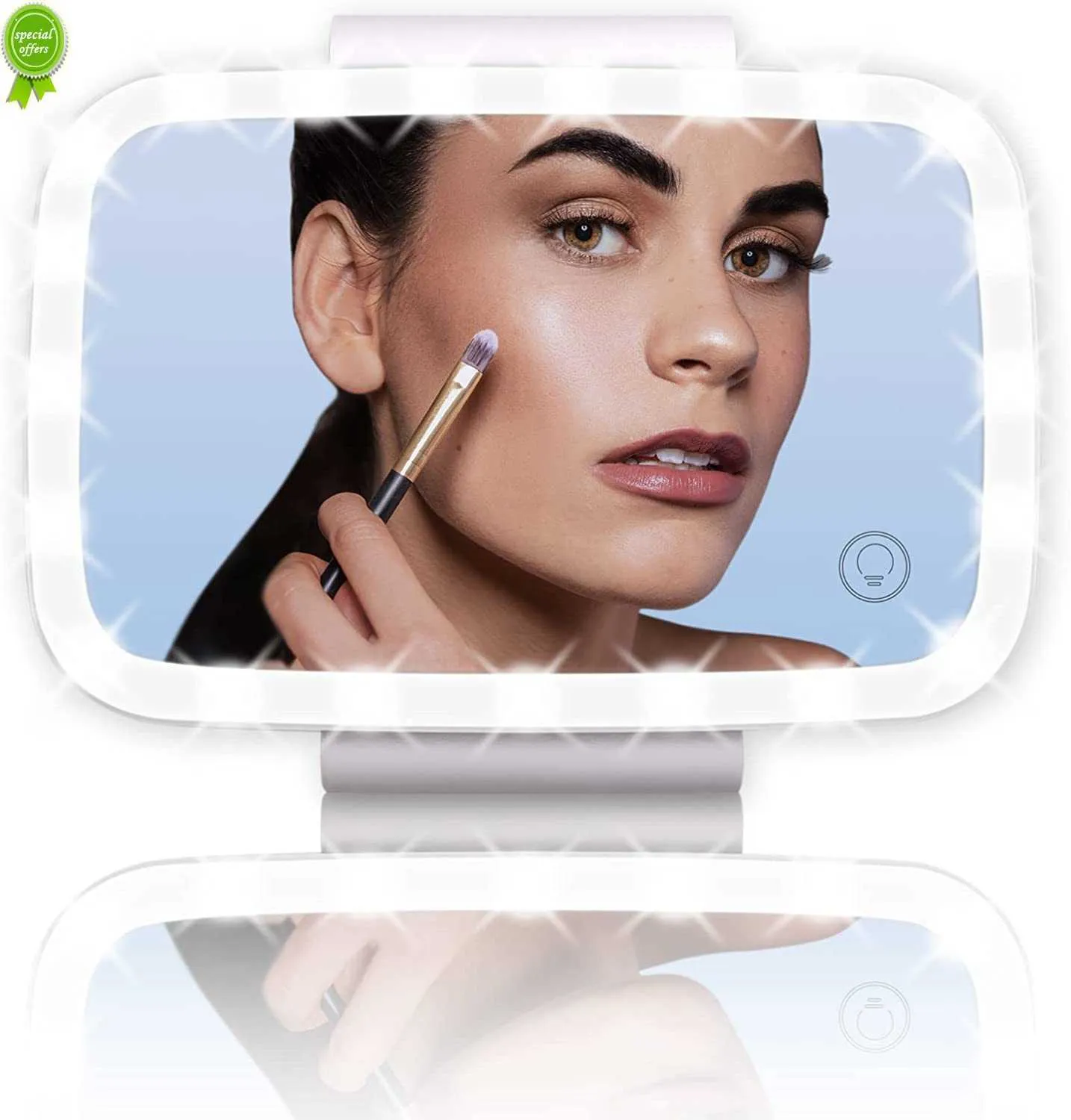 Touchscreen Rechargeable Visor Vanity Mirror Clip On Car Mirror Sun Visor Shading Cosmetic