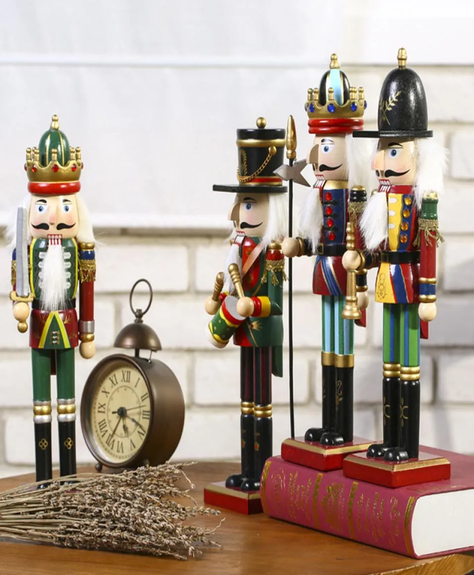 30 cm Nutcracker Puppet Soldiers Novely Artiklar Hemdekorationer för julkreativa ornament och Feative och Parry Xmas Gift6194900