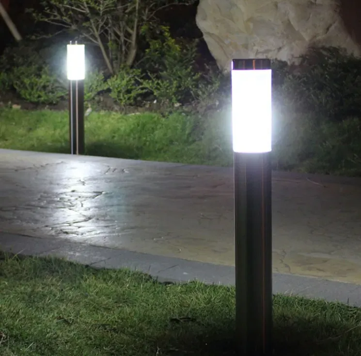 LED Outdoor Lawn Lamp IP65 Waterproof 12V 110V 220V E27 Garden Stainless steel lights Courtyard Lights Landscape Lamp LLFA