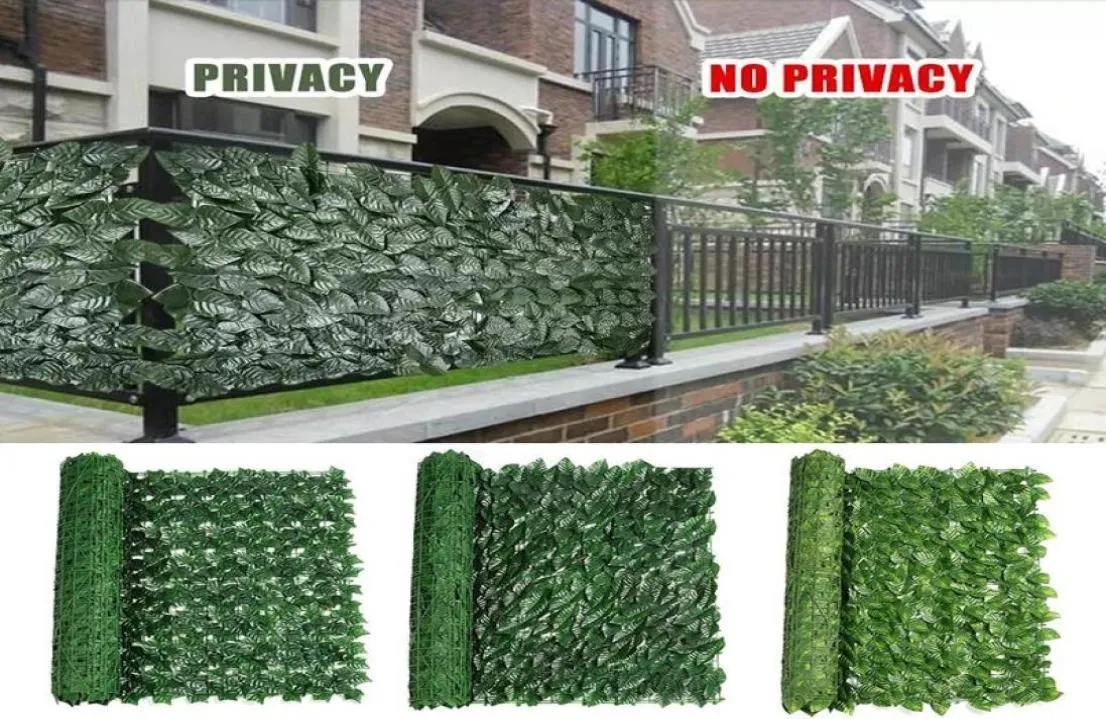 Decorative Flowers Wreaths Artificial Leaf Fence Panel Green Wall Privacy Protect Screen Ivy Outdoor Garden Simulation Courtyard4443343