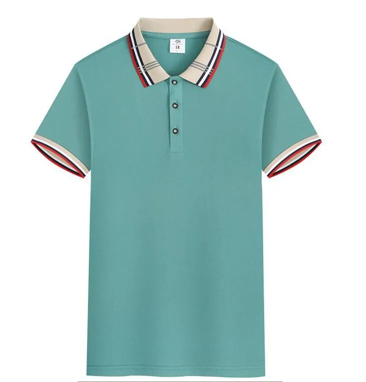 2023 Bur Polo Shirt Summer Men's Check Lapel Shortleeved TシャツヨーロッパステーションファッションスリムラバーズハーフスリーブポロシャツMen Tide Brand Tops S-5XL