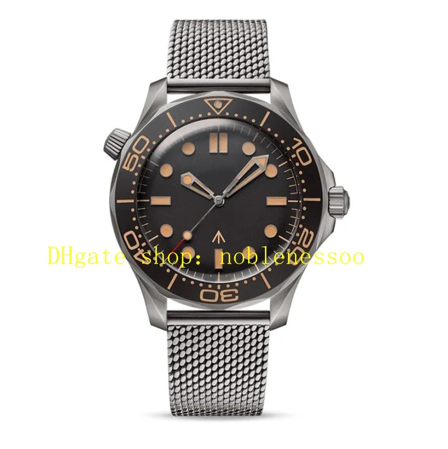 Men's Automatic Watch Real Photo Men Black Dial No Time To Die 300m 42mm Stainless Steel Bracelet 007 Edition Professional Sport Mens Mechanical Watches