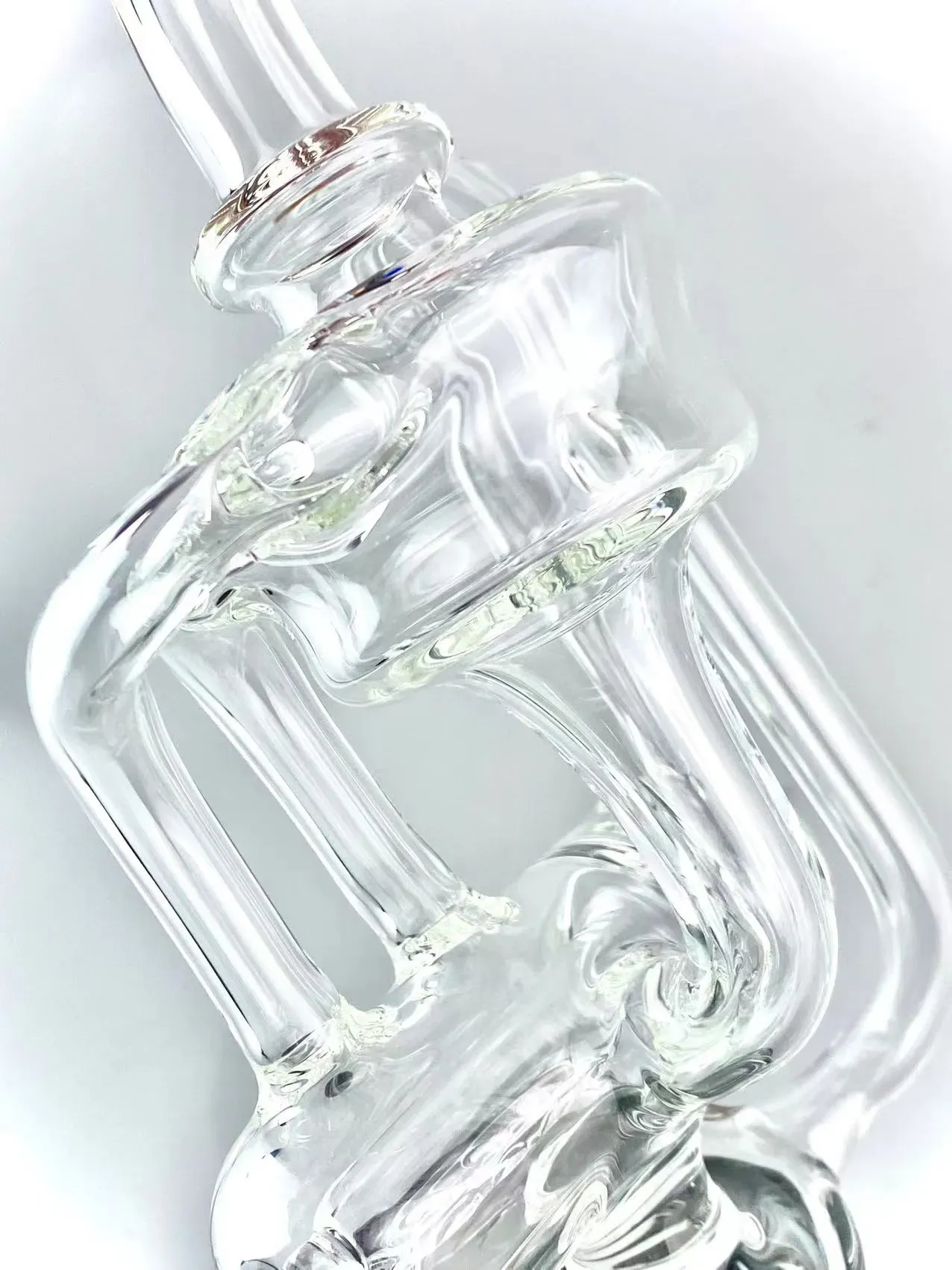 Hookah inline recycler type glass top for peak or carta add an opal only glass top no e-rig bottom