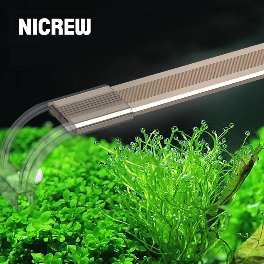 Oświetlenie Nicrew Sunsun ADP Aquarium LED Lampa Lampa Lampa do akwarium 63007500K Ultra cienkie aluminium Aquarium Lighting