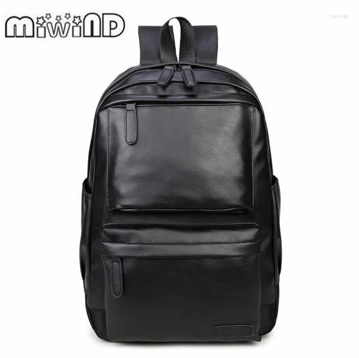 Mochila Estilo Hombres Cuero Calidad Juventud Viaje Mochila Escuela Libro Bolsa Hombre Laptop Negocios Mochila Hombro