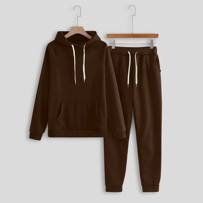 Autumn Winter Light Grey Hoodie Womens Two Piece Tracksuit Set Casual Solid  Color Pullover Top And Long Pants For Fashionable Couples From Bearlittle,  $24.86