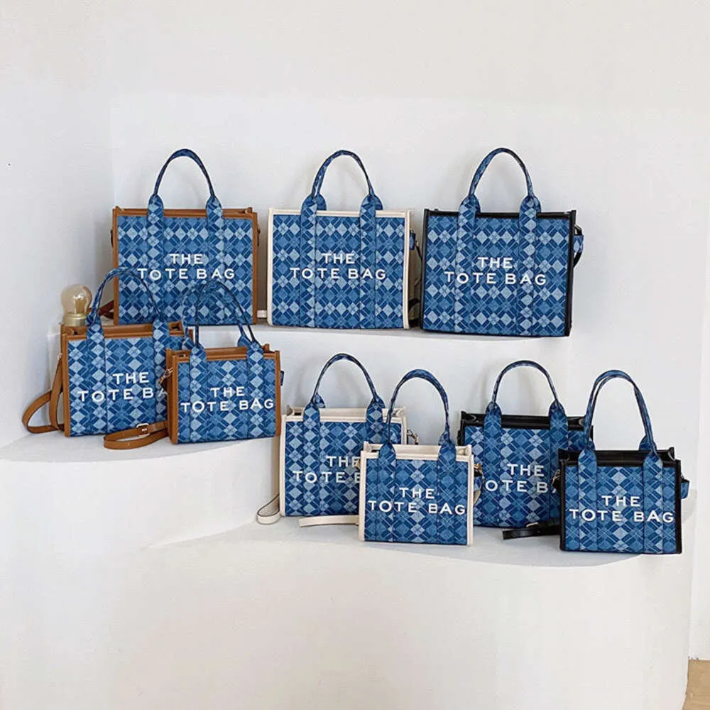 Sac fourre-tout en denim tendance et à la mode, sac à main carré de grande capacité, sac à bandoulière personnalisé, vente en gros, nouvelle collection 2023