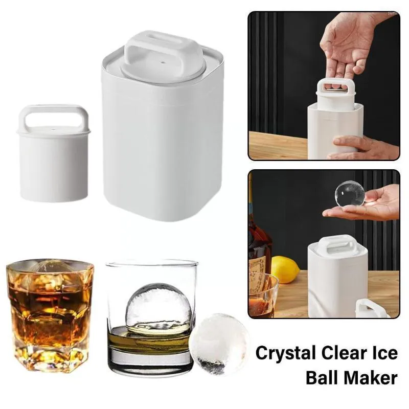 Bakning formar kristall klar isboll maker sfärisk whisky magasin runda hem bubblafri 3d ld kub låda sfär v0v4