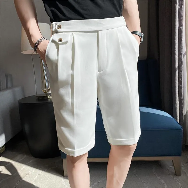 Męskie szorty Mężczyźni Summer Korean Fashion Business Casual Chino Office Spodnie fajne oddychające ubranie 29-36