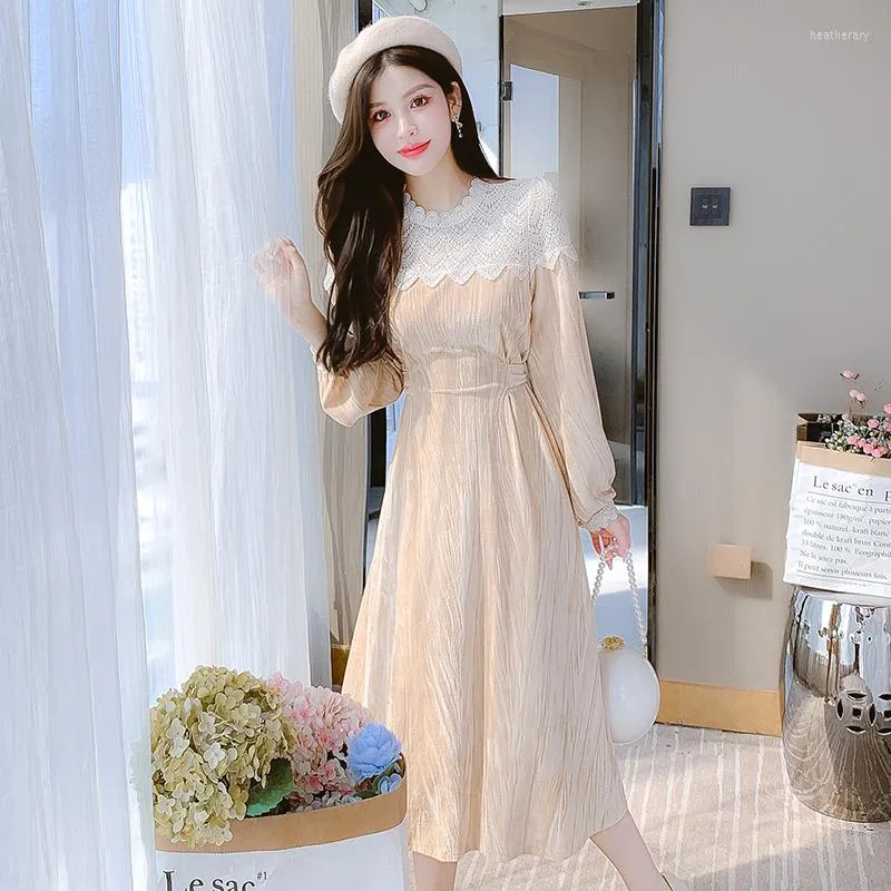 French Senior Apricot Velvet Korean Dress High Cold Atmosphere Restoring Ancient Style For Casual Occasions From Heatherary 29.72 DHgate.Com