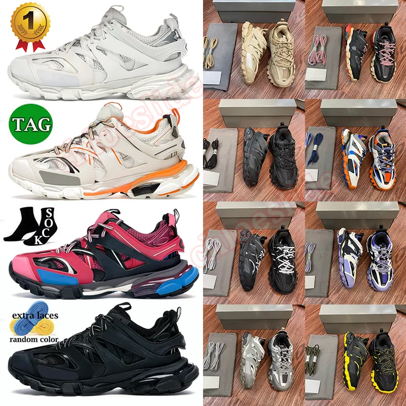 2023 OG Marca de luxo Sapatos sociais Plataformas de designer Tess.s. Gomma Couro Preto Branco Laranja 18ss Sneaker Nylon Impresso Paris Sapatos Faixas Homens Mulheres Treinadores EUR 36-45