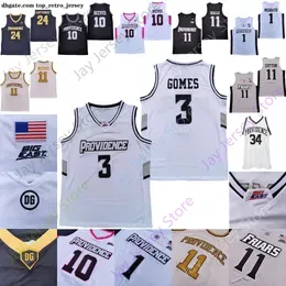 Providence Friars Basketball Jersey NCAA College Alpha Diallo Maliek White Pipkins Holt Reeves Kalif Young Lenny Wilkens Otis Thorpe Gomes Dunn