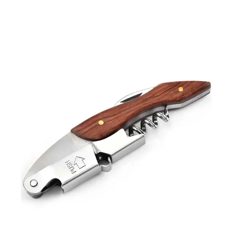 Apribottiglie portatile manico in legno bottiglia di vino rosso apri in acciaio inossidabile set di scatole multifunzionali strumenti da barre all'ingrosso