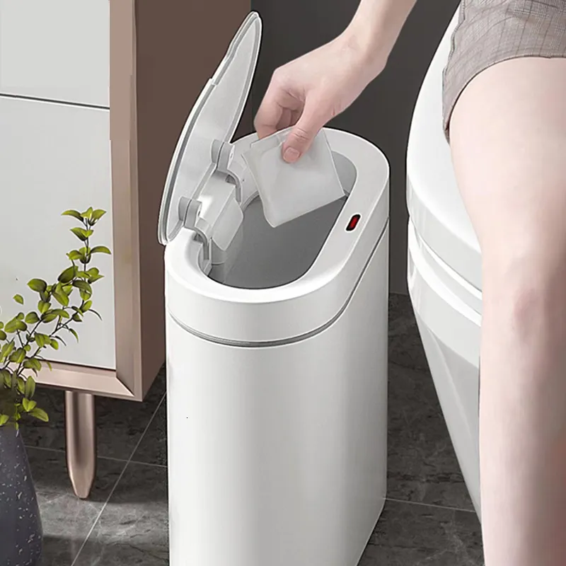 Poubelle intelligente Automatique Imperméable à l'eau Capacité électrique  Déchets Cuisine Salle de bain WC Sens automatique