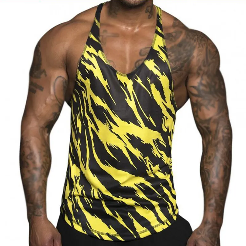 Men's Tank Tops Sexy Slim Sports Top Gym Workout Fitness Bodybuilding Sleeveless Vest Breathable Clothing Plus Size 230426