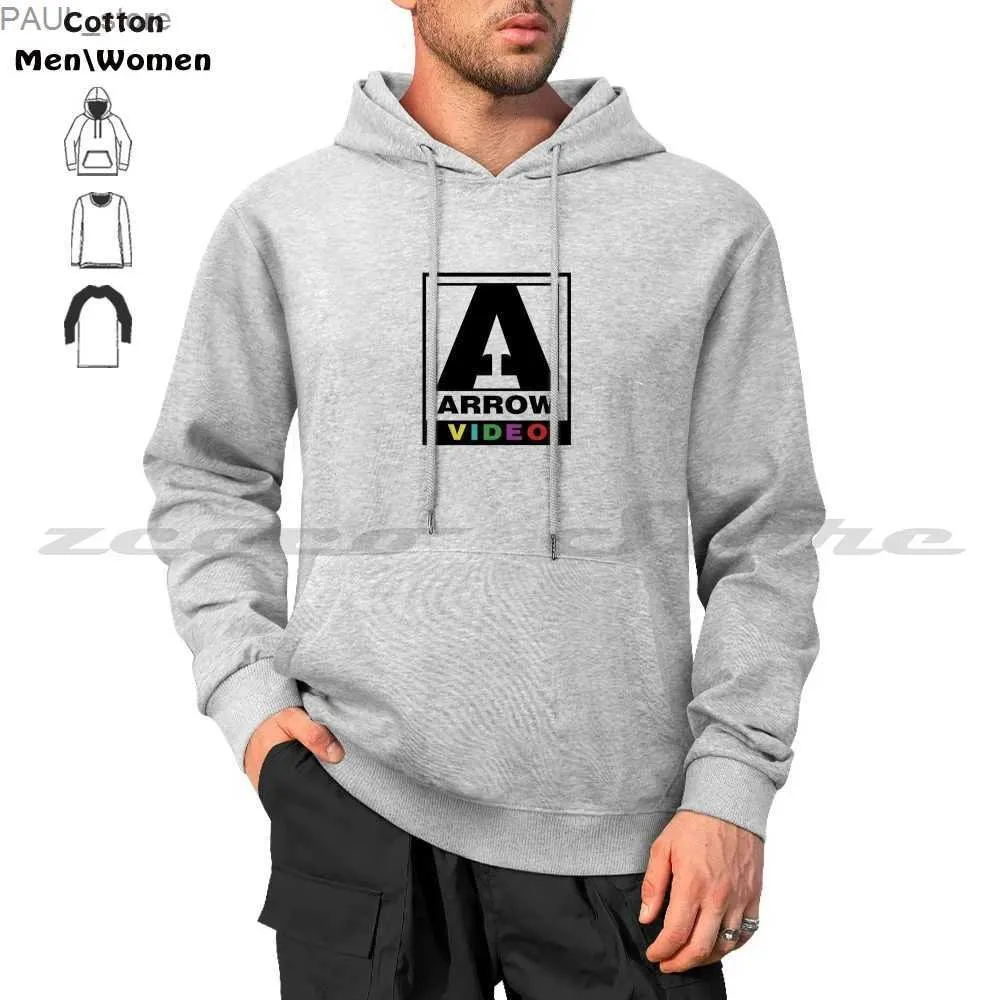 Men's Hoodies Sweatshirts Arrow Video ( Black ) Men Women Fashion Cotton Sweatshirt Hoodie Arrow Video Cult Film Horror GialloL231122