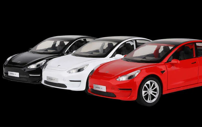 Tesla Model Scale Model 1:24 Scale Tesla Model 3 Die Cast Model Car With... From Xiaola_store ...