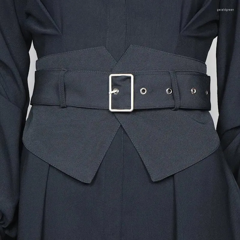 Cinturones Moda mujer Tela negra Corsé elástico Cummerbund femenino Abrigo Cinturón Vestido Decration Cinturón ancho J182