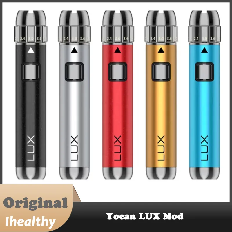 Yocan Lux Vape Pen Batterij Mod 400mAh Verwarm de batterij Instelbare spanning voor 510 draad